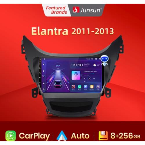 Junsun V1 Android 10.0 AI Voice Control 4G DSP Car Radio Multimidia Video Player GPS For Hyundai Elantra Avante 2011-2013 dvd