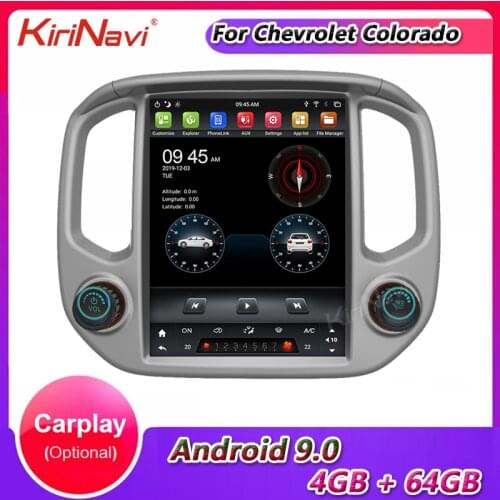 KiriNavi 12.1" Vertical Screen Tesla Style Android 9.0 Car Radio Automotivo For Chevrolet Colorado GMC Car Multimedia Player 4G