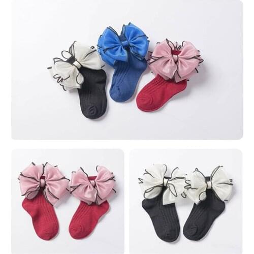 Baby Short Sock Bow Girl Lace Cotton Princess Socks for Girls Fashion Children Clothes big bow lace Princess sock
