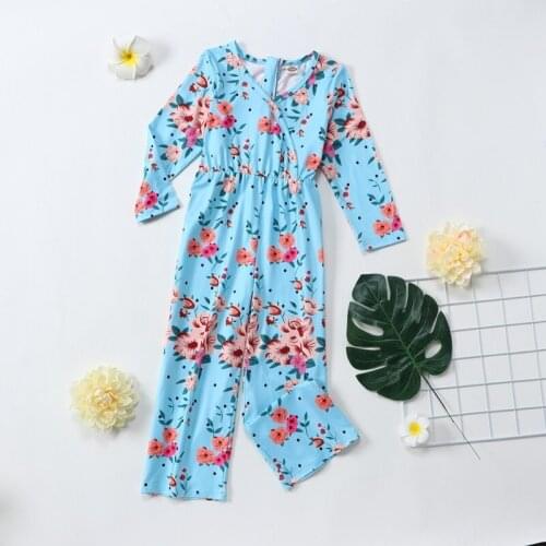 Baby Girl Clothes Kids Playsuits Cotton Floral Print Long Sleeve Kids Jumpsuits Boho Casual Baby Clothes Baby Rompers Fall 0-6Y