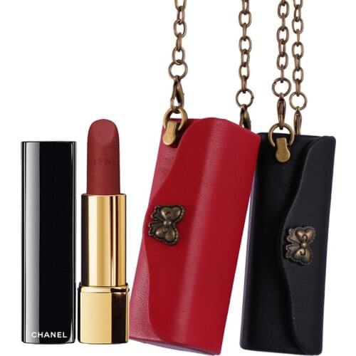 Elegant Real leather lipstick box Wedding Bride to be bachelorette party Birthday gift for girlfriend teacher valentines