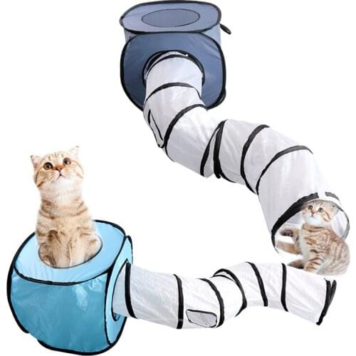 Cat Toys Pet Funny Toy Foldable S Shape Pet Cat Tunnel Tent Toys Kitten Rabbit Training Toys Play Tunnel Tubes Cat Supplies
