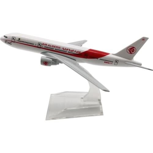 16CM 1:400 Boeing B777-200 Model Air Algeria Airlines Airways W Base Alloy Aircraft Plane Collectible Display Model Collection