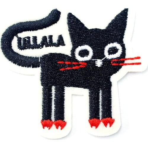 Cat (Size:5.2x4.5cm) DIY Cloth Badges Mend Decorate Patch Jeans Bag Clothes Apparel Sewing Decoration Applique Patches Badge
