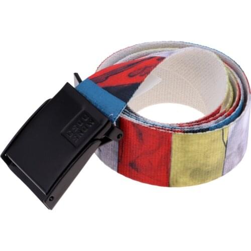 Colorful Canvas Web Belt Waistband for Winter Sports Skiing Snowboarding Outdoor Sports Hiking Climbing Men Women Child