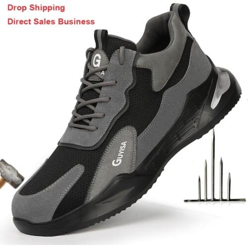 Indestructible Safety Shoes Men Boots Non-Slip Wear Resistant Lightweight Breathable Sneakers Anti-Smash Puncture Work Shoes