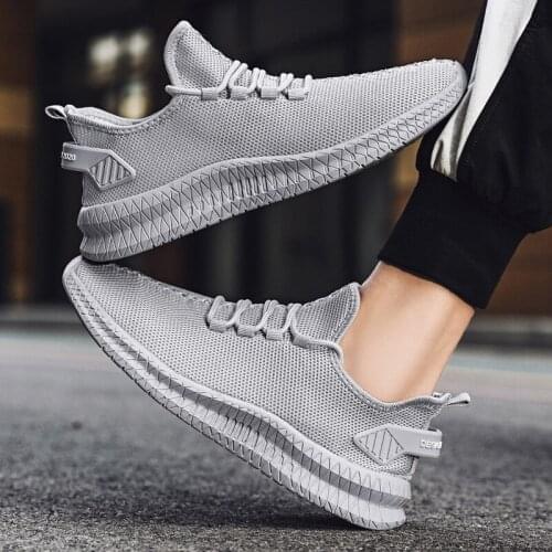 39-47 Men Sneakers Spring Summer Air Mesh Men Casual Sport Shoes Lightweight Comfortable Vulcanized Shoes Trainers 4 Colors