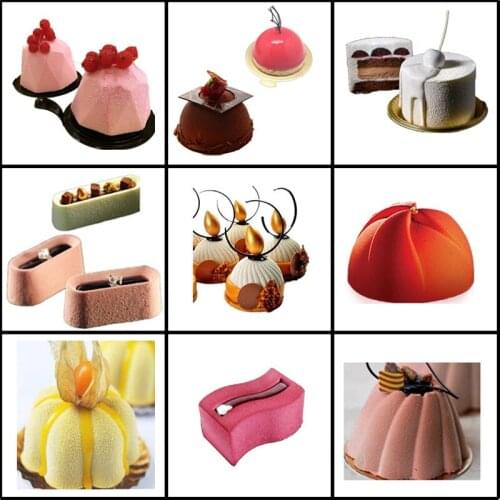 Multiple Styles Round Cake Silicone Mold DIY Chocolate Mousse Pastry Decorating Mould Muffin Dessert Tray Baking Tools