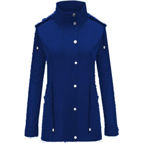 Lightweight Women Hooded Raincoats with Pockets & Drawstring Long Sleeve Waterproof Rain Jacket Outdoor Raincoat