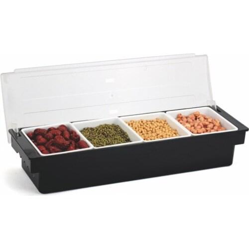 Multi Grid Fruit Box Fruit Box Six Grid Seasoning Box Bar Utensils Cocktail Decoration Box