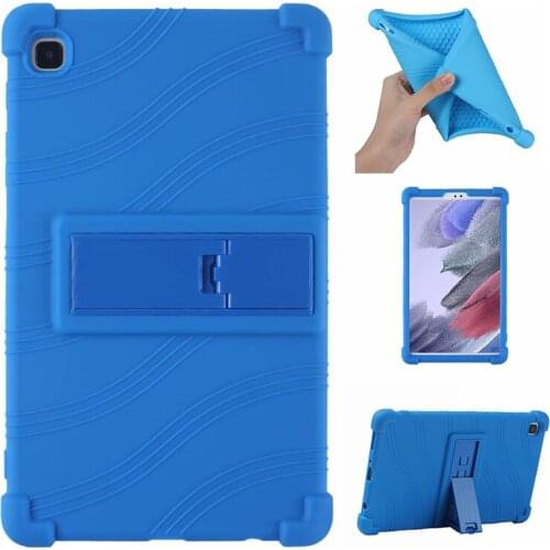Soft Silicone Case For Samsung Galaxy Tab A7 Lite 8.7 2021 SM-T220 SM-T225 With Bracket Anti-Shock Protective Cover