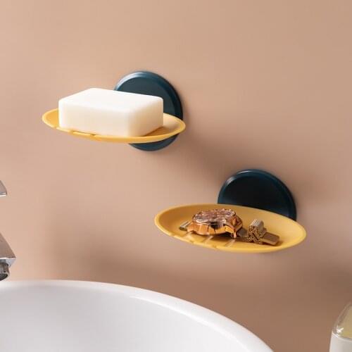 Soap Dish Wall White Black Plastic Dispenser Container Sponge Holder Bath and Shower Box Storage Organizer Bathroom Accessories