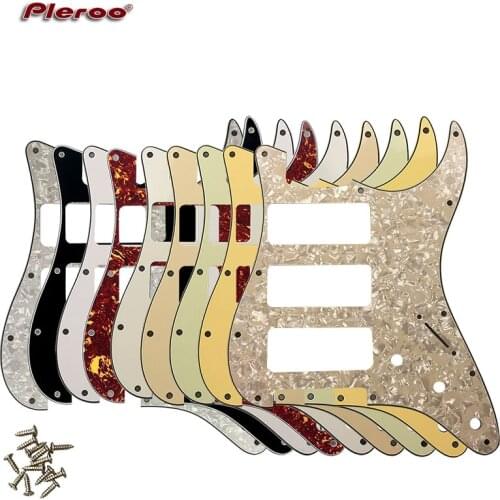 Pleroo Great Quality Parts 3 P-90 Stratocaster Guitar PICKGUARD For US 11 Screw Holes Strat 3 P90S Humbucker
