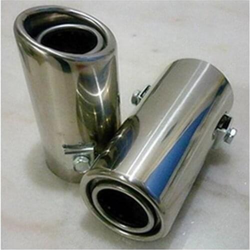 1PC Exhaust Pipe Muffler Tail Pipe Outlet Nozzle End Universal Stainless Steel Plain End Out ID Small caliber 27-38mm