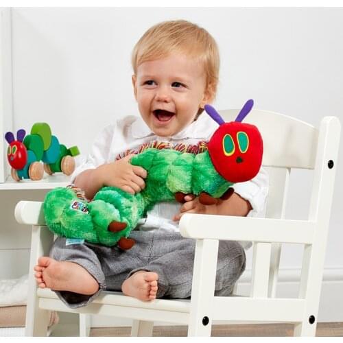 2021 New Cartoon Eric Carle Soft Plush Toy Caterpillar Large Stuffed Caterpiller Animal Doll Christmas Gift For Children