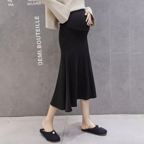 New pregnant womens skirts spring and autumn fashion trendy mothers pregnant women mid-length knitted skirts