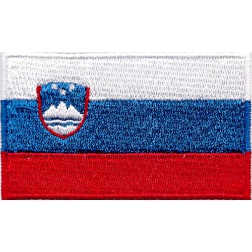 Wholesale fashionable Embroidery Slovenian national flag emblem patch good quality cheap welcome customization and 200logo Handm