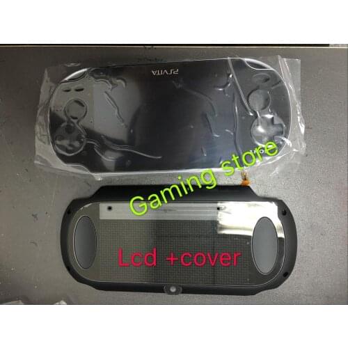 1set original new for psvita for ps vita psv 1000 game console lcd screen assembly + back cover 3G or WIFI version black
