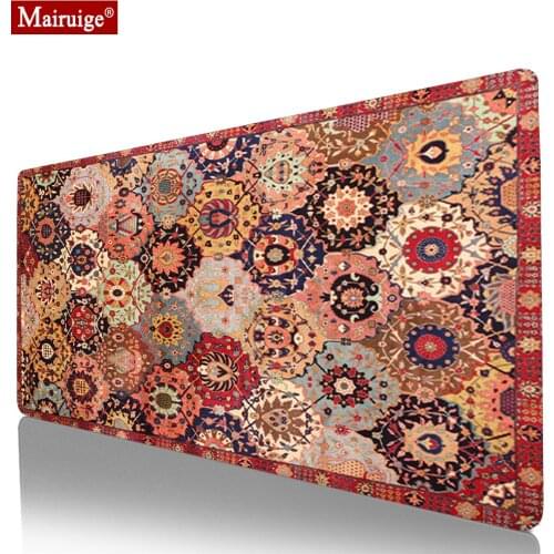 Persian Rug Gamer Mousepad Mouse Mat Large Custom Best Gaming Mouse Pad DIY Custom Bohemian Style Pads XXL Keyboard Pad 90x40cm