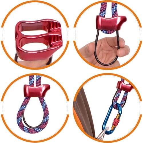 Professional ATC Rappel Fixture Aluminum Equipment Anti-twist Safety Ring 25KN Descending Belay Equipment Climbing Carabiner