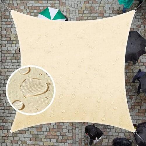Beige Color Rectangle Triangle Shade Sail Waterproof Sunshade Awning Outdoor Canopy Garden Patio Pool Shade Sail Sun Protection