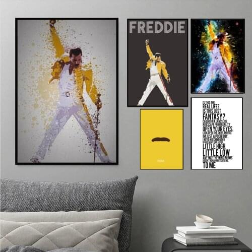 Bohemian Rhapsody Queen Band Canvas Painting Posters and Prints Picture on The Wall Abstract Graffiti Art Decorative Home Decor