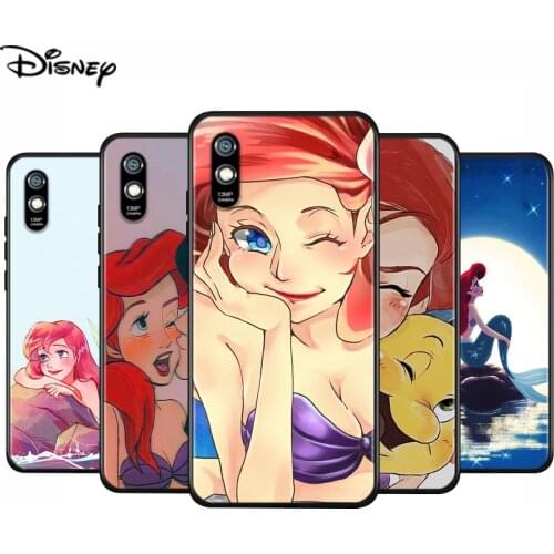 Silicone Cover Princess Ariel Disney For Xiaomi Redmi 9 9T 9C 8 7 6 Pro 9AT 9A 8A 7A 6A S2 5 5A 4X GO Phone Case