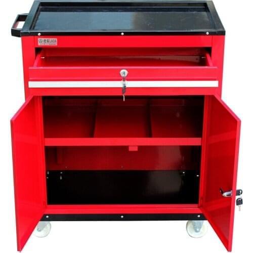 LAOA Trolley With Drawer Cabinet Maintenance Tool Cart With lock Two Door Opening Trolley with wheel Without tools