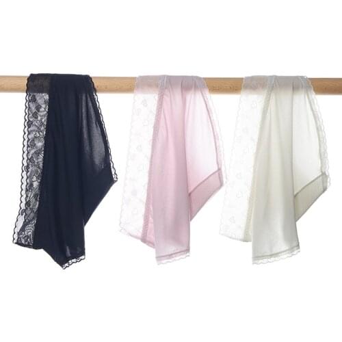 3Pcs/set Seamless Women Panties Summer Cool Traceless Thin Nylon Fashion Girls Underwear Sexy Lace Briefs Transparent Lingerie