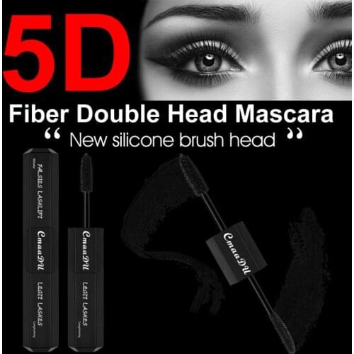 5D Silk Fiber Lashes Mascara Makeup Fast Dry Waterproof Lasting Thick Curling Lengthening Eyelash Extension Mascara Makeup TSLM1