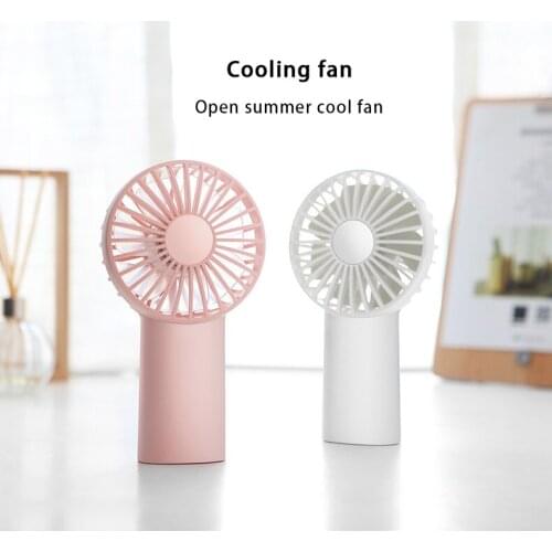 ELOOLE Mini Handheld Portable Charging Fan Work Study Office Silent Desktop Fan 3-Speed Adjustable Air Cooling USB Ventilador