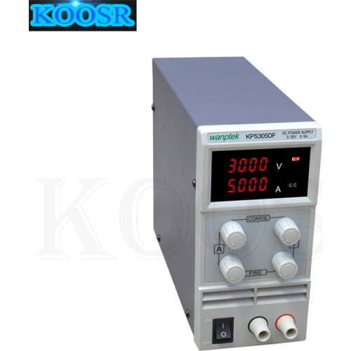 Wanptek KPS305DF 0-30V/0-5A 110V-230V 0.1V/0.001A EU LED Digital Adjustable Switch DC Power Supply mA display