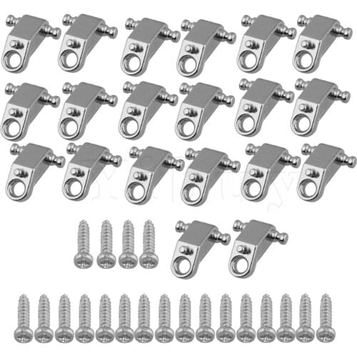 Yibuy 20 x Silver Copper Electric Guitar Roller String Trees String Retainers