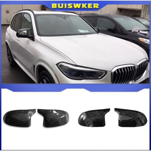 Excellent Facelifted Side Wing Modified for BMW F25 X3 F26 X4 F15 X5 F16 X6 14-18 Mirror Cover Caps Black Carbon Fiber Look