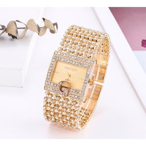 Women Watches Gold Luxury Brand Diamond Quartz Ladies Wrist Watches Stainless steel Clock Female Watch relogio feminino 2020