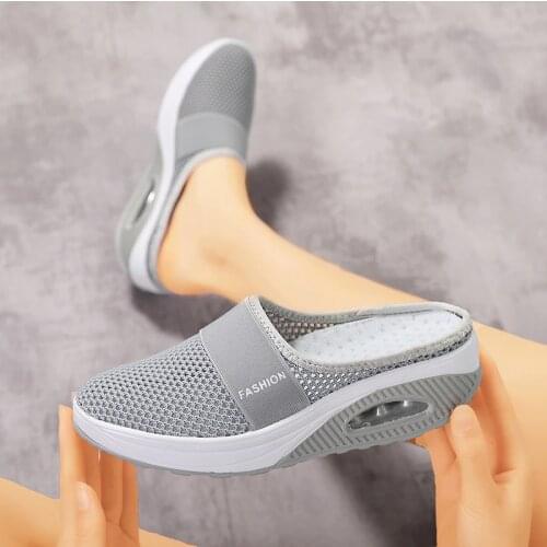 Plus Size 42 Sneakers Women Mesh Chaussure Femme Breathable Lightweight Walking Shoes Tenis De Mujer Women Slip-on Sport Shoes