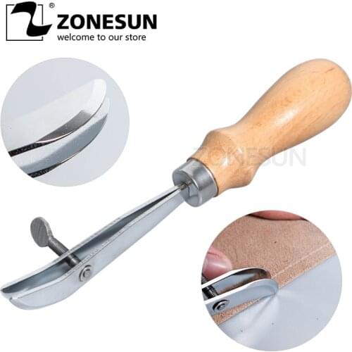 ZONESUN Adjustable / Creaser Edge Crafts Leather DIY Handcrafted Work Tool Edge Line Press Spacing Margin