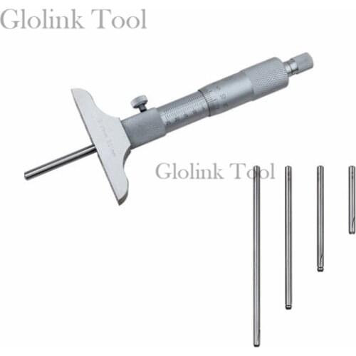 0-50mm 0.01mm SHAN brand Depth Micrometer Gauge Gage Tool Stainless Steel Metric Micrometers Gauge