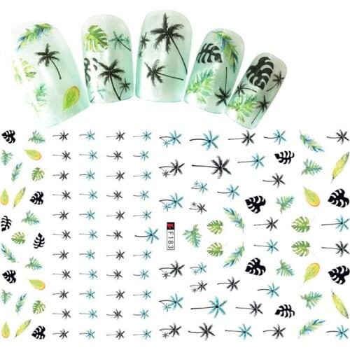 1 Sheet Nail Art Stickers Colorful Flower Animal Design Decoration Nail DIY 3D Adhesive Stickers Polish Decals Tips