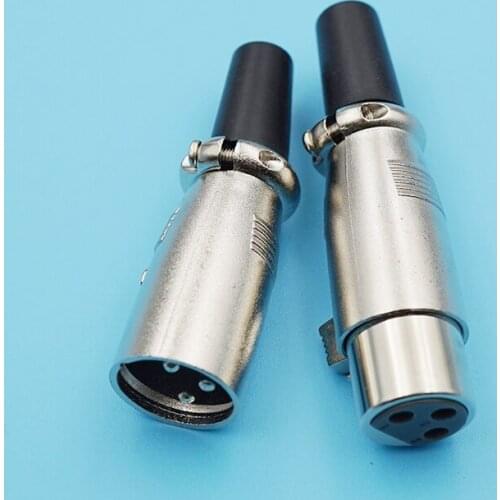 10Pairs Silver 3Pin Japan Style Connector Xlr Audio Microphone Plug Cannon Female/Male High Character Xlr Connector Adapter Plug