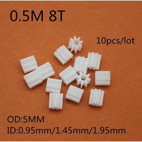 10PCS 81A 81.5A 82A 0.5M 5mm for 1mm 1.5mm 2mm Motor Shaft Engine Gear 10Teeth 10T For R/C Helicopter Robot Car Toy Parts