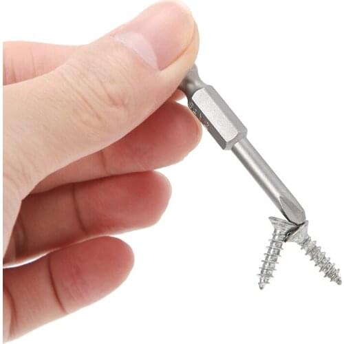 2 Pcs 50mm Magnetic 1/4'' Hex Shank Tri-wing Y Tip Head Screwdriver Bits Set