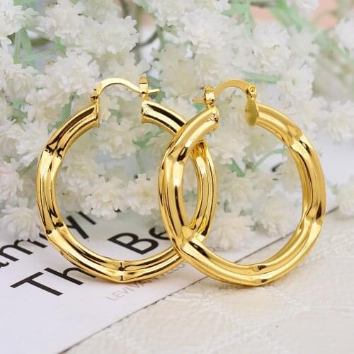Annayoyo Vintage Style Africa Wedding Earrings for Women Gold Color Clip Earrings Girl,Ethiopian Jewelry Arab Middle East Gift