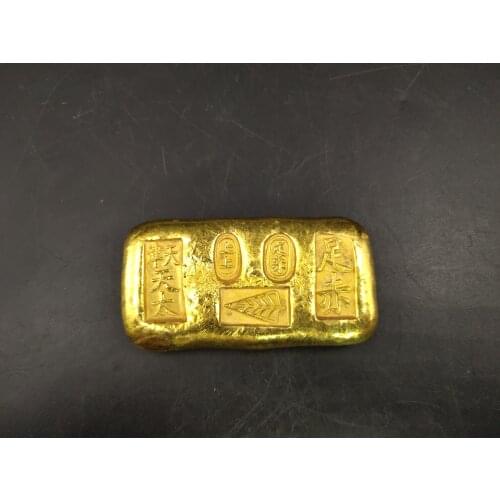 Antique gold bar gold ingot
