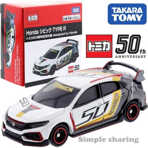 Takara Tomy Tomica 50th Anniversary Specifications Honda CIVIC TYPE R 1/64 Car Kids Toys Motor Vehicle Diecast Metal Model