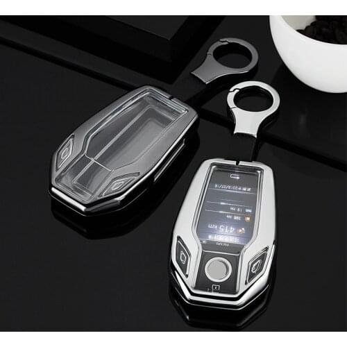 Car Galvanzed Alloy Key Case Cover Ring For BMW 2018 730i 740i 750i 7 Series G12 GT G30 G21 I8 I12 I15 X3 Display Key Accessory