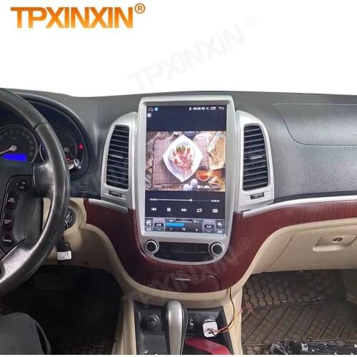 Carplay Android 10 Tesla Screen Radio Receiver For Hyundai Santa Fe 2006 2007 2008 2009 2010 2011 2012 2013-2016 Video Head Unit