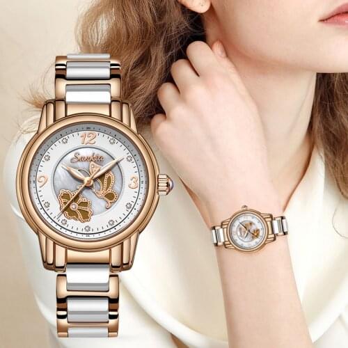 2021 SUNKTA Rose Gold Women Watches Quartz Watch Ladies Top Brand Luxury Female Watch Waterproof Girl Clock Relogio Femininos