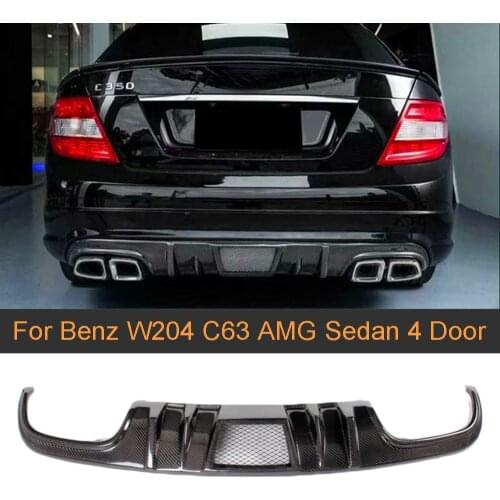 C Class Rear Bumper Diffuser Lip Spoiler for Mercedes Benz W204 C63 AMG Sedan 4 Door 2008-2011 Rear Bumper Diffuser Lip Spoiler