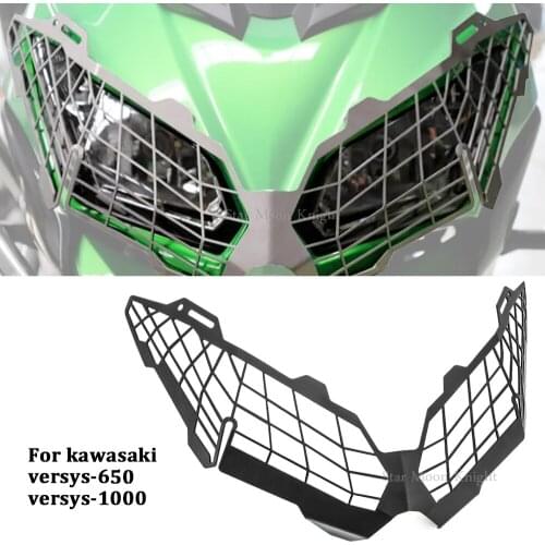 For KAWASAKI VRESYS 650 2011-2019 VERSYS 1000 15-19 Motorcycle Headlight Guard Protector Cover Protection Grill Aluminum